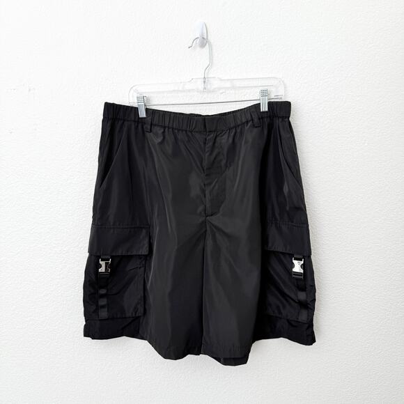 [Anthropologie] Black Elastic Waist Relaxed Fit Slouchy Cargo Shorts NWT Size XL - Picture 4 of 11